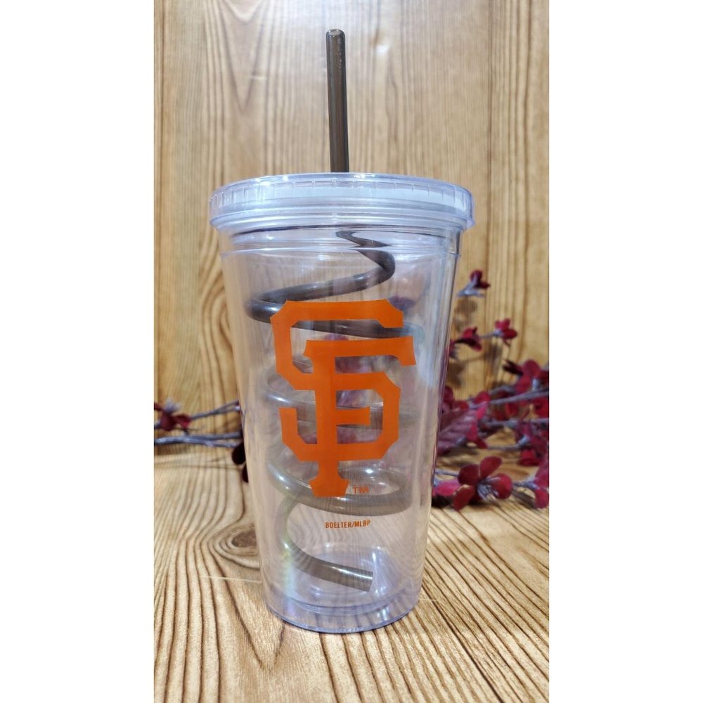 SF Giants Plastic Tumbler with Crazy Straw